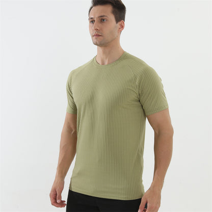 Men's Sport T-Shirt Short Sleeve Summer Fitness Training Muscle-Showing Casual Outdoor Running Top