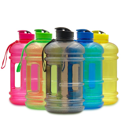 2.2L Gym Large Capacity PETG Sports Bottle Plastic Dumbbell Water Bottle Portable Bucket Cup