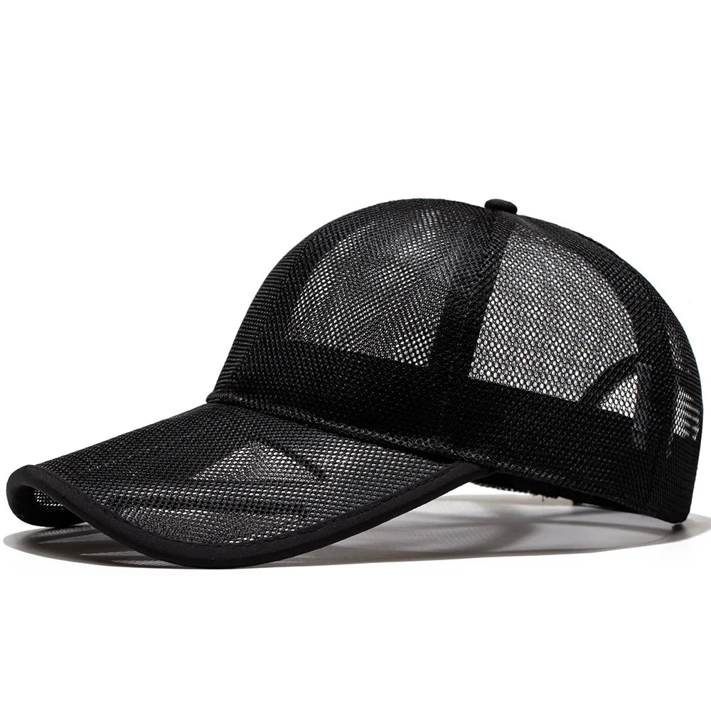 Adult Summer Mesh Sun Cap Lady Outdoors Sport Hat Man Big Size Baseball Caps