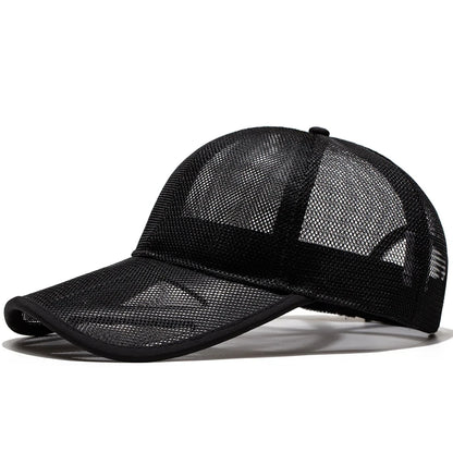 Adult Summer Mesh Sun Cap Lady Outdoors Sport Hat Man Big Size Baseball Caps